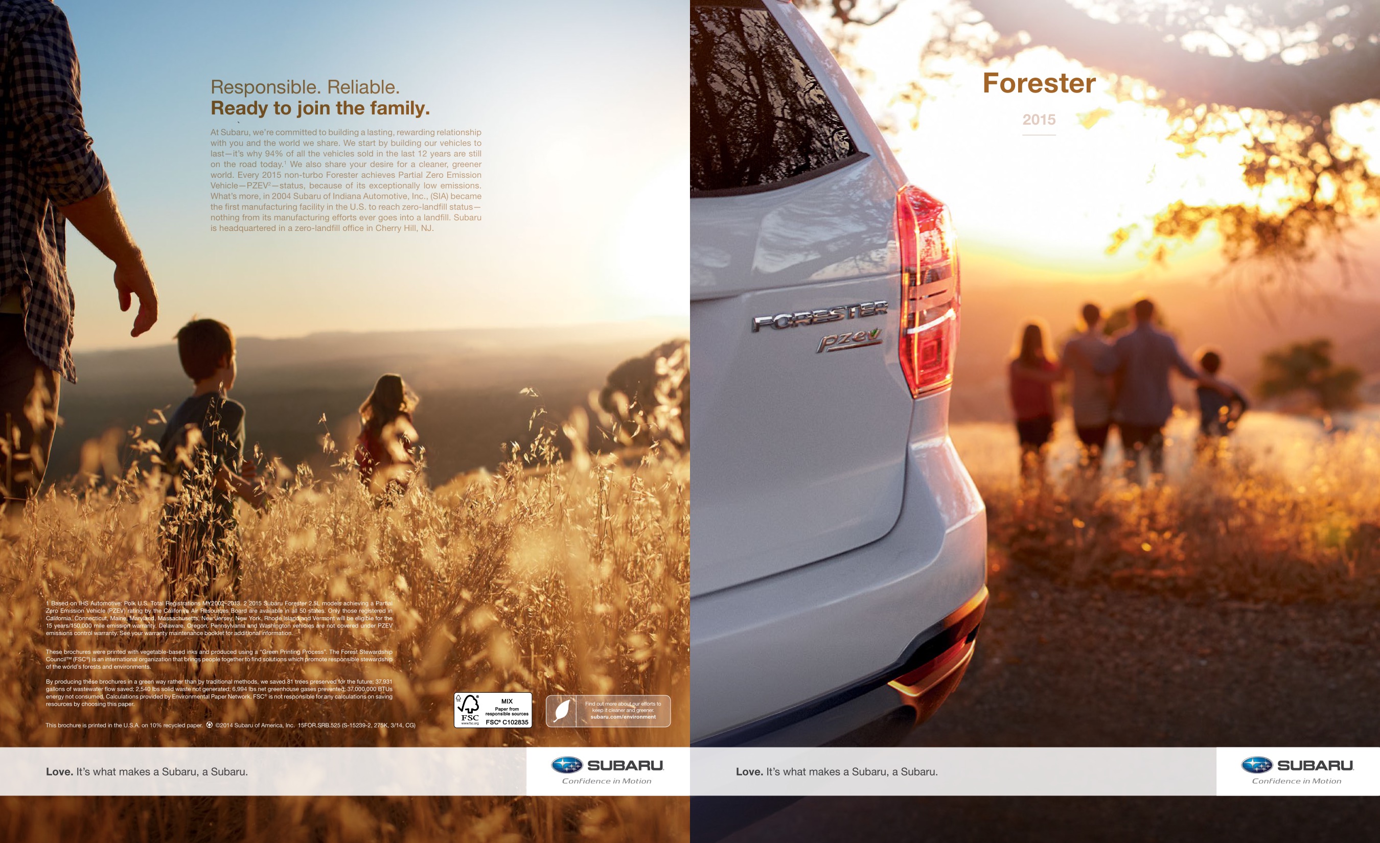 2015 Subaru Forester Brochure Page 1